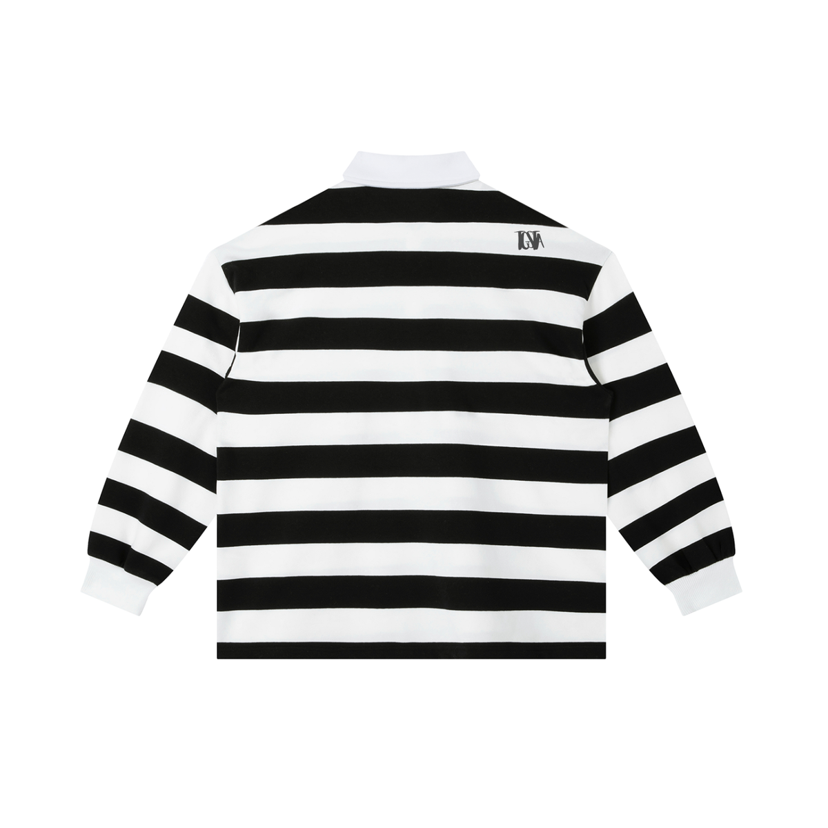 Black Stripe Long Sleeve Polo Shirt