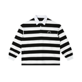 Black Stripe Long Sleeve Polo Shirt